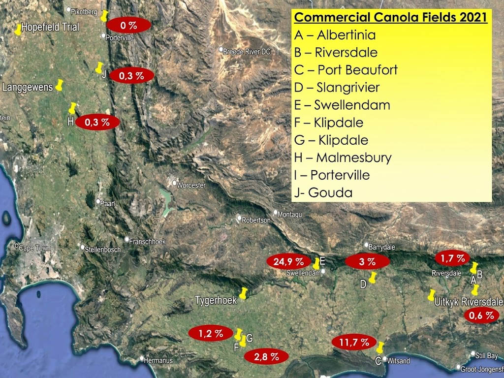 Figure 1 shows 1% SSR on commercial farms in 2021